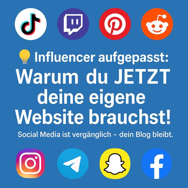 Warum Influencer eine eigene Website mit Blog brauchen